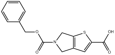 5H-Thieno[2,3-c]pyrrole-2,5-dicarboxylic acid, 4,6-dihydro-, 5-(phenylmethyl) ester Structure