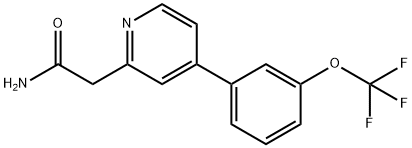 2-(4-(3-(Trifluoromethoxy)phenyl)pyridin-2-yl)acetamide 结构式