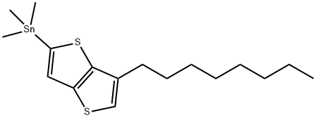 Stannane, trimethyl(6-octylthieno[3,2-b]thien-2-yl)- Structure