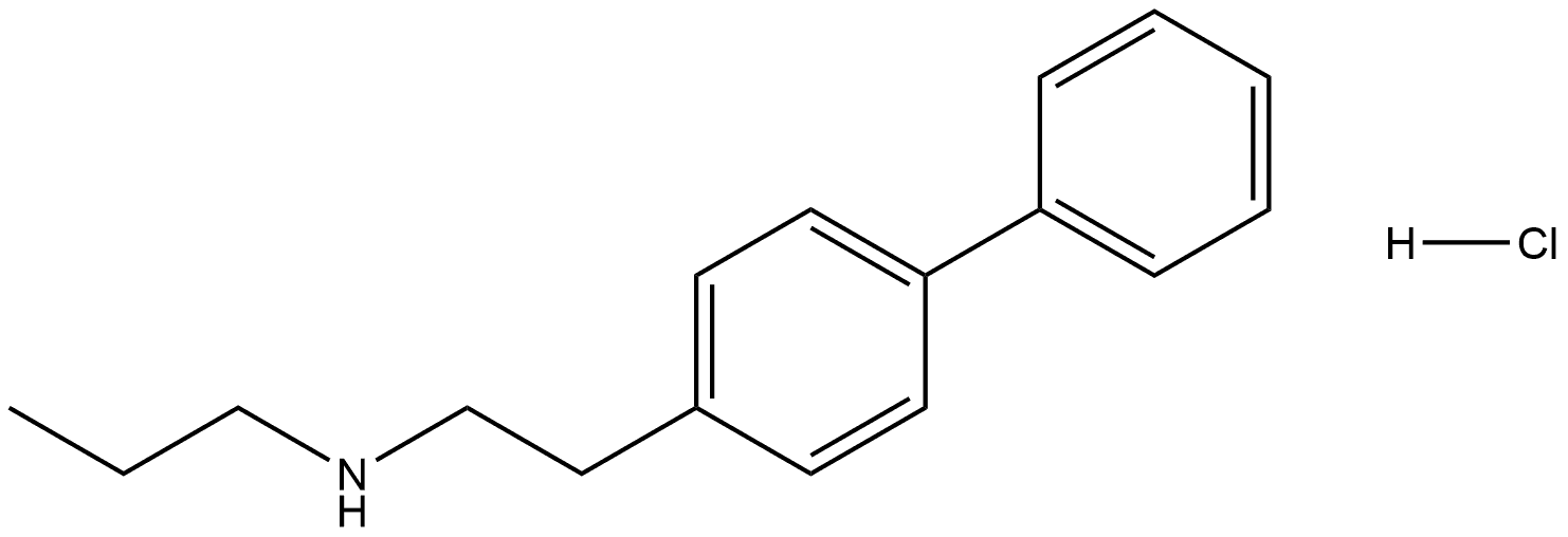 N-(2-([1,1'-biphenyl]-4-yl)ethyl)propan-1-amine  hydrochloride Structure