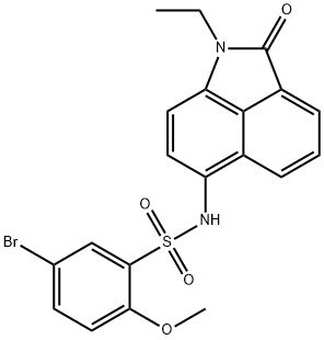 Benzenesulfonamide, 5-bromo-N-(1-ethyl-1,2-dihydro-2-oxobenz[cd]indol-6-yl)-2-methoxy- Structure