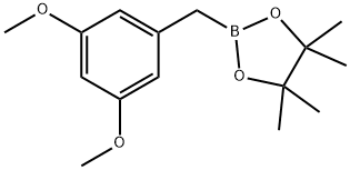 1,3,2-Dioxaborolane, 2-[(3,5-dimethoxyphenyl)methyl]-4,4,5,5-tetramethyl- Struktur