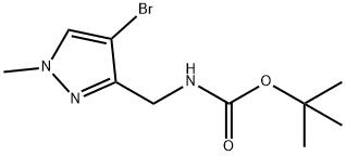 (4-溴-1-甲基-1H-吡唑-3-基)甲基)氨基甲酸叔丁酯,1854825-99-2,结构式