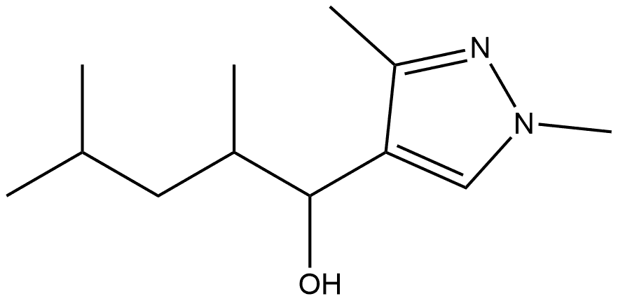 α-(1,3-Dimethylbutyl)-1,3-dimethyl-1H-pyrazole-4-methanol,1854913-30-6,结构式