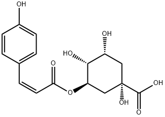 5-对香豆素基奎宁酸,(Z)- 结构式