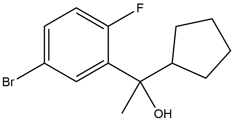 5-Bromo-α-cyclopentyl-2-fluoro-α-methylbenzenemethanol,1855825-85-2,结构式