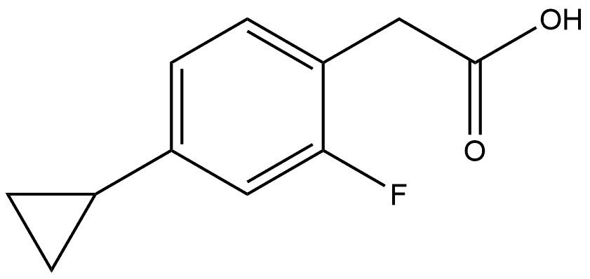 4-Cyclopropyl-2-fluorobenzeneacetic acid Structure