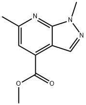 methyl 1,6-dimethylpyrazolo[3,4-b]pyridine-4-carboxylate Struktur