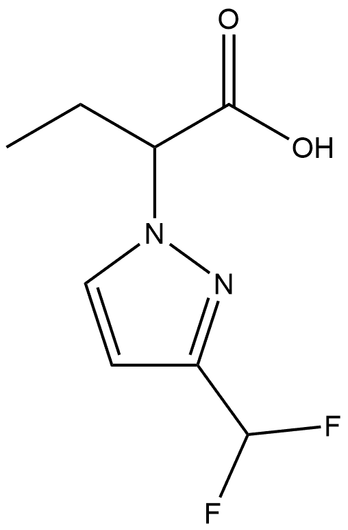 2-[3-(difluoromethyl)-1H-pyrazol-1-yl]butanoic acid,1855910-45-0,结构式