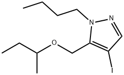 1H-Pyrazole, 1-butyl-4-iodo-5-[(1-methylpropoxy)methyl]- 结构式