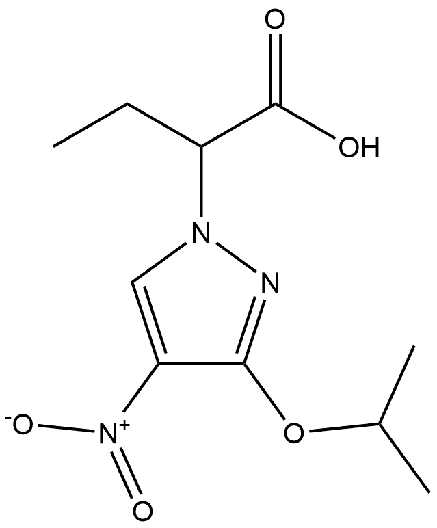 2-(3-isopropoxy-4-nitro-1H-pyrazol-1-yl)butanoic acid Structure