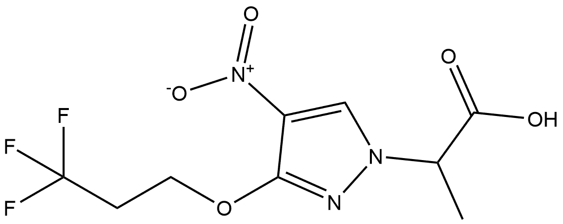 2-[4-nitro-3-(3,3,3-trifluoropropoxy)-1H-pyrazol-1-yl]propanoic acid,1856101-20-6,结构式