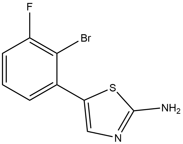 5-(2-Bromo-3-fluorophenyl)thiazol-2-amine 化学構造式