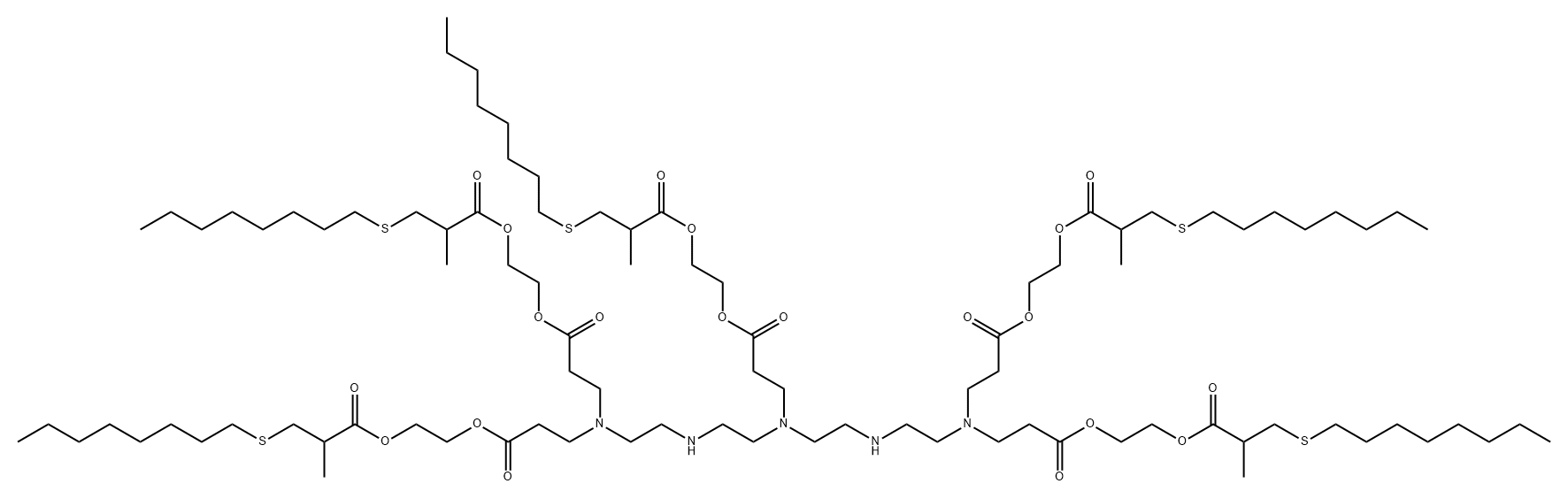 4,7,10,13,16-Pentaazanonadecanedioic acid, 4,10,16-tris[3-[2-[2-methyl-3-(octylthio)-1-oxopropoxy]ethoxy]-3-oxopropyl]-, 1,19-bis[2-[2-methyl-3-(octylthio)-1-oxopropoxy]ethyl] ester|5A2-SC8