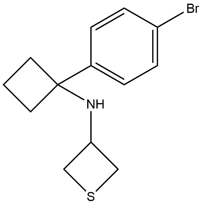 N-(1-(4-溴苯基)环丁基)硫杂环丁烷-3-胺,1858901-13-9,结构式