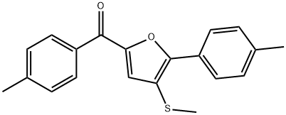 (4-(methylthio)-5-(p-tolyl)furan-2-yl)(p-tolyl)methanone Structure