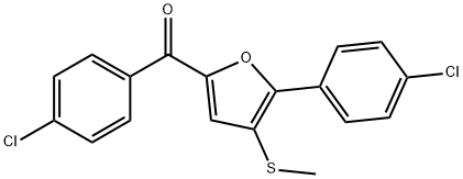 (4-chlorophenyl)(5-(4-chlorophenyl)-4-(methylthio)furan-2-yl)methanone|2-对氯苯基-5-对氯苯甲酰基-3-甲硫基呋喃