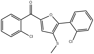 (2-chlorophenyl)(5-(2-chlorophenyl)-4-(methylthio)furan-2-yl)methanone|2-邻氯苯基-5-邻氯苯甲酰基-3-甲硫基呋喃