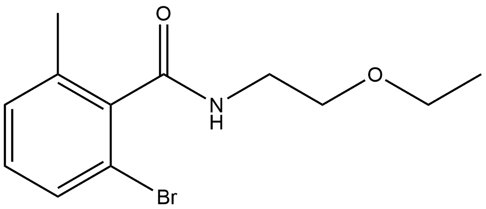 2-Bromo-N-(2-ethoxyethyl)-6-methylbenzamide Structure