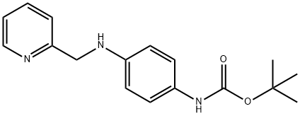 Carbamic acid, N-[4-[(2-pyridinylmethyl)amino]phenyl]-, 1,1-dimethylethyl ester 结构式