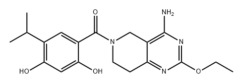 Methanone, (4-amino-2-ethoxy-7,8-dihydropyrido[4,3-d]pyrimidin-6(5H)-yl)[2,4-dihydroxy-5-(1-methylethyl)phenyl]-,1860793-74-3,结构式