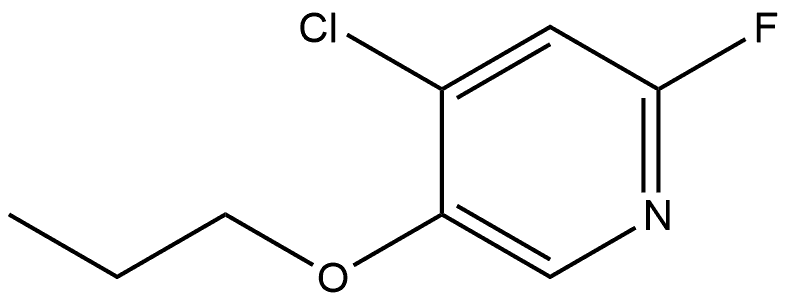 4-Chloro-2-fluoro-5-propoxypyridine 化学構造式