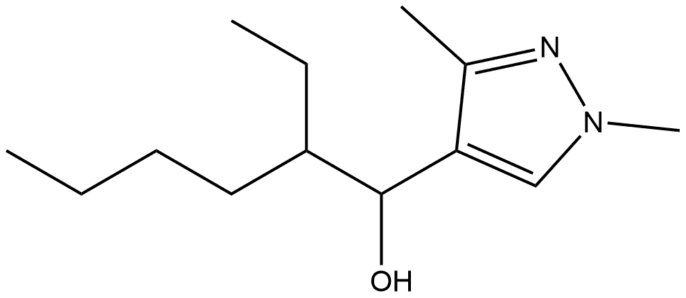 α-(1-Ethylpentyl)-1,3-dimethyl-1H-pyrazole-4-methanol,1862053-48-2,结构式