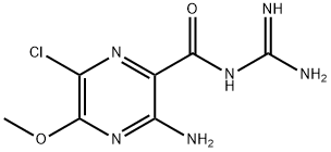 2-Pyrazinecarboxamide, 3-amino-N-(aminoiminomethyl)-6-chloro-5-methoxy- Structure