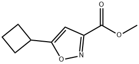 3-Isoxazolecarboxylic acid, 5-cyclobutyl-, methyl ester Structure