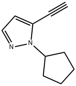 1-cyclopentyl-5-ethynyl-1H-pyrazole Struktur