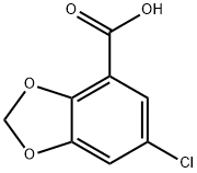 6-氯苯并[D][1,3]二氧杂环戊烯-4-羧酸 结构式