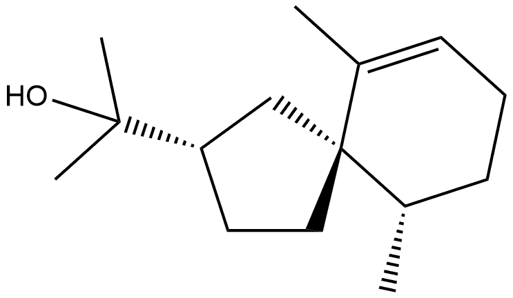 Spiro[4.5]dec-6-ene-2-methanol, α,α,6,10-tetramethyl-, (2S,5S,10S)- Structure