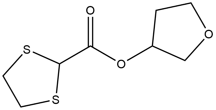 Tetrahydro-furan-3-yl 1,3-dithiolane-2-carboxylate Struktur