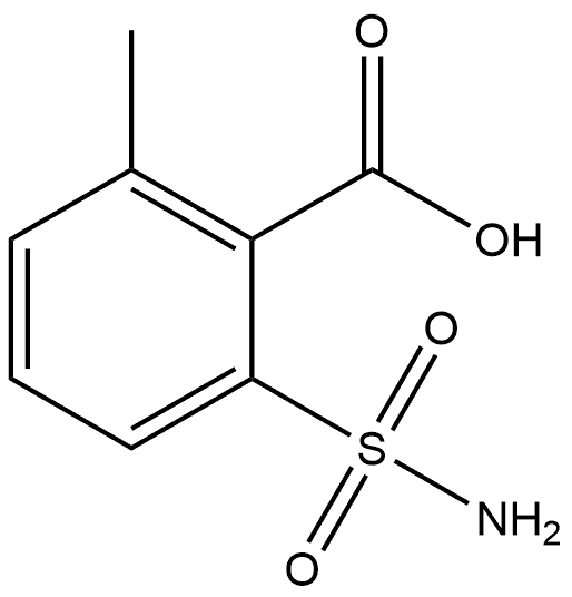 2-甲基-6-氨磺酰苯甲酸, 1864780-32-4, 结构式