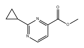 4-Pyrimidinecarboxylic acid, 2-cyclopropyl-, methyl ester Struktur