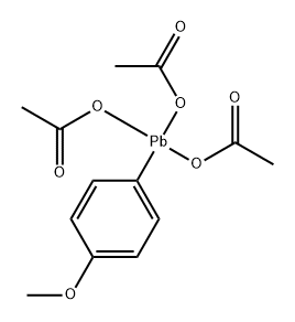 Acetic acid, 1,1',1''-[(4-methoxyphenyl)plumbylidyne] ester 化学構造式