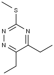 5,6-Diethyl-3-(methylsulfanyl)-1,2,4-triazine 化学構造式