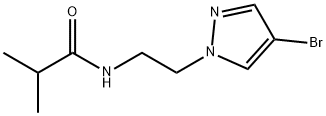 Propanamide, N-[2-(4-bromo-1H-pyrazol-1-yl)ethyl]-2-methyl-,1865233-15-3,结构式