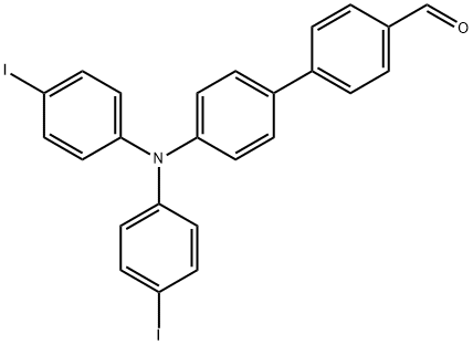 [1,1'-BIPHENYL]-4-CARBOXALDEHYDE, 4'-[BIS(4-IODOPHENYL)AMINO]-,1865669-04-0,结构式