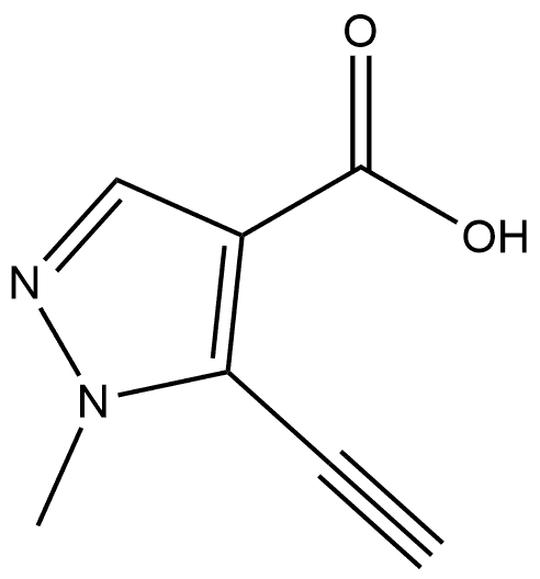 5-Ethynyl-1-methyl-1H-pyrazole-4-carboxylic acid Structure