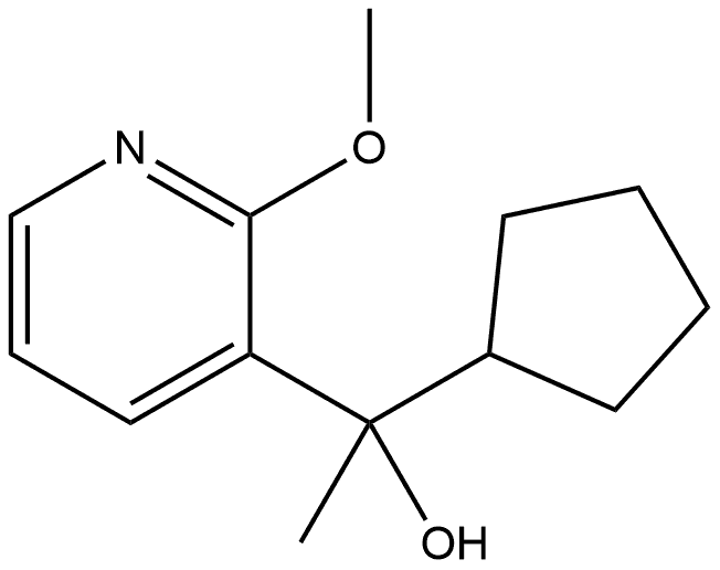 α-Cyclopentyl-2-methoxy-α-methyl-3-pyridinemethanol Structure