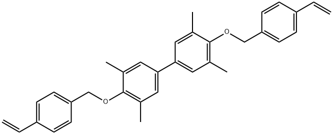 1,1'-Biphenyl, 4,4'-bis[(4-ethenylphenyl)methoxy]-3,3',5,5'-tetramethyl-|4,4′-双[(4-乙烯基苯基)甲氧基]-3,3′,5,5′-四甲基-1,1′-联苯