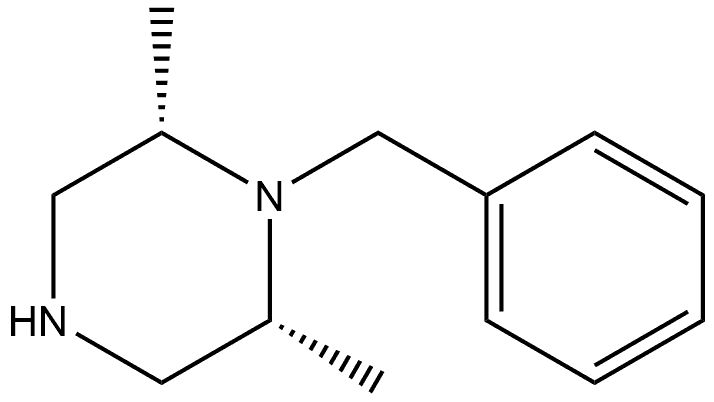 (2R,6S)-2,6-Dimethyl-1-(phenylmethyl)piperazine Struktur