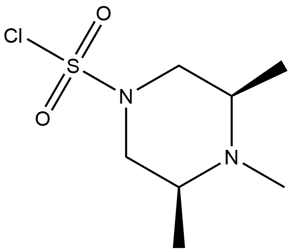 rel-(3R,5S)-3,4,5-Trimethyl-1-piperazinesulfonyl chloride Structure