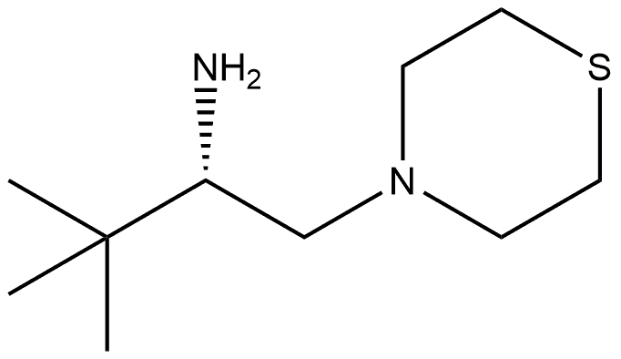 (αS)-α-(1,1-Dimethylethyl)-4-thiomorpholineethanamine Structure