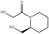 2-hydroxy-1-[(2S)-2-(hydroxymethyl)piperidin-1-yl]ethan-1-one 化学構造式