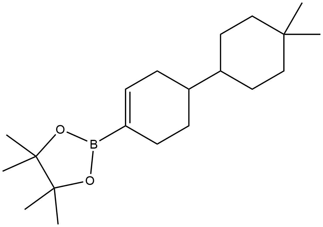 2-[4-(4,4-dimethylcyclohexyl)cyclohex-1-en-1-yl]-4,4,5,5-tetramethyl-1,3,2-dioxaborolane,1868137-00-1,结构式