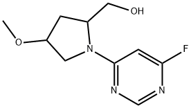 [1-(6-fluoropyrimidin-4-yl)-4-methoxypyrrolidin-2-yl]methanol, Mixture of diastereomers,1869644-40-5,结构式