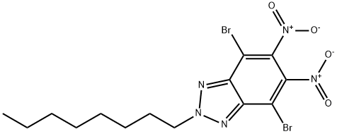 4,7-二溴-5,6-二硝基-2-辛基-2H-苯并[D][1,2,3]三氮唑 结构式