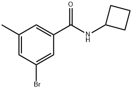 3-Bromo-N-cyclobutyl-5-methylbenzamide,1870098-63-7,结构式